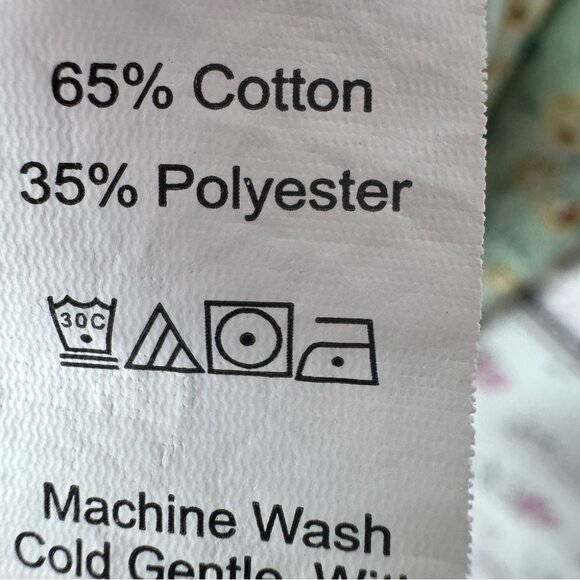 Floral Smocked Dress with Tie Straps green blue yellow flowers stretchy summer - Picture 8 of 8